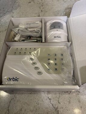 White Wireless Home Security Alarm Kit with Keypad & Motion Sensor